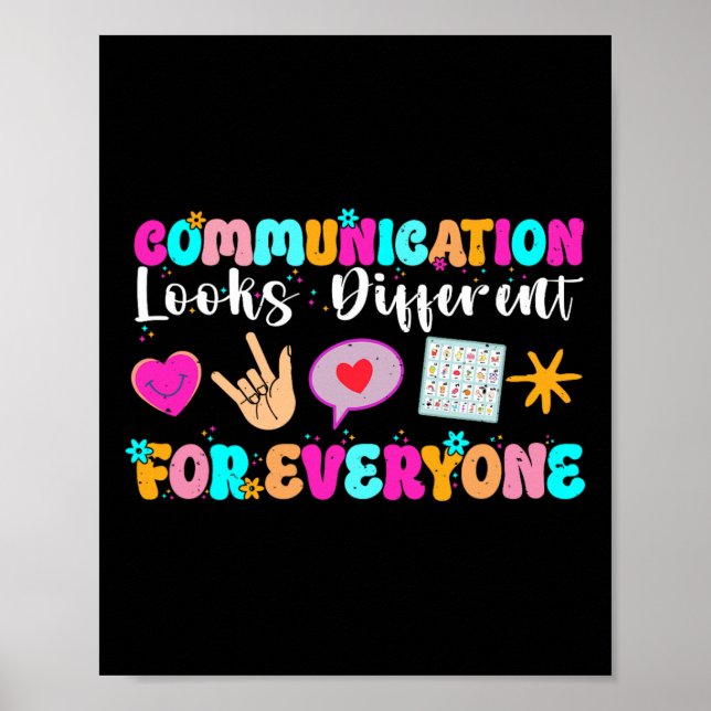 Poster A Comunicação Parece Diferente Para Todos Autismo  (Frente)