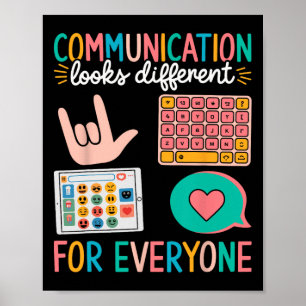Poster A comunicação Parece Diferente Para Todos Os Autis