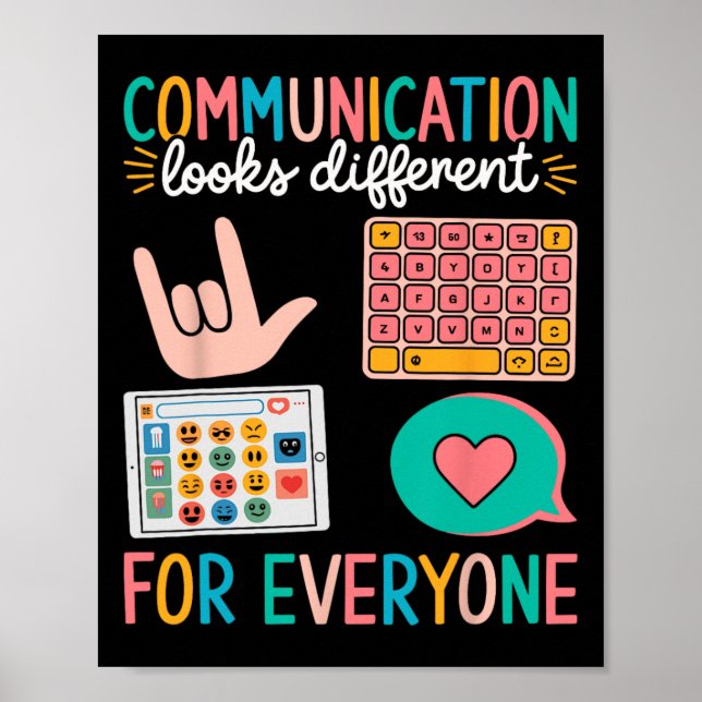 Poster A comunicação Parece Diferente Para Todos Os Autis (Frente)
