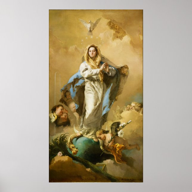 Póster A Conceição Imaculada de Giovanni B. Tiepolo (Frente)