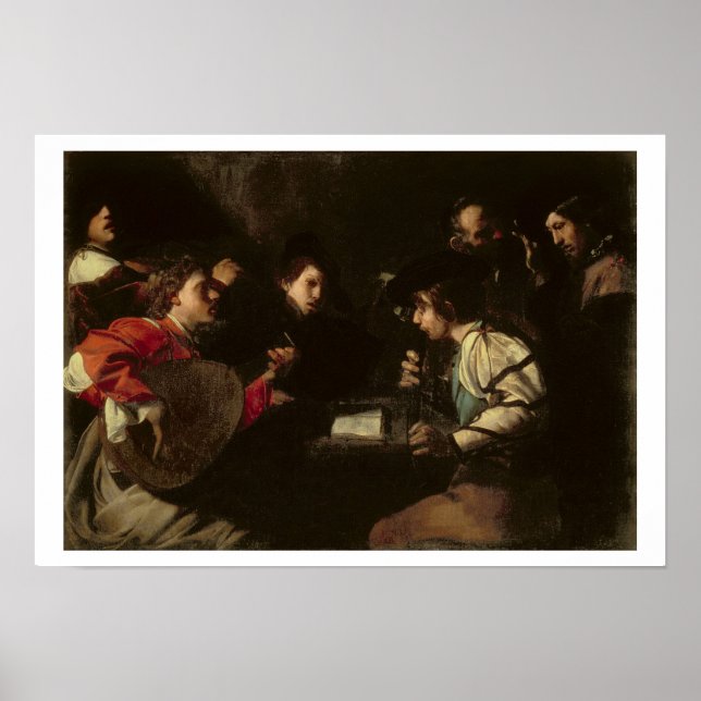 Poster A Concert, c.1610-20 (óleo na canvas) (Frente)
