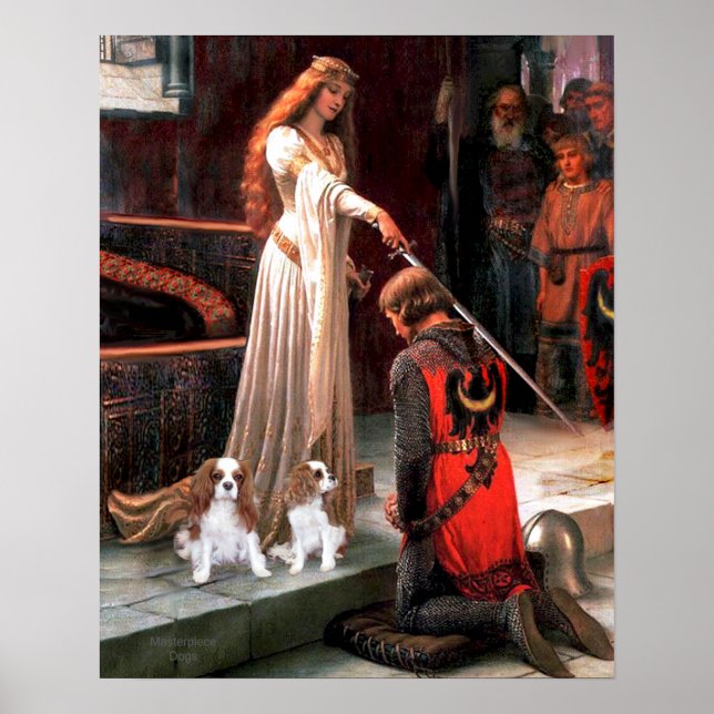 Poster A Condecoração com 2 Blenheim Cavalier King Charle (Frente)