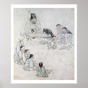 Póster A Confucian Classroom (Sodang) (colour print)