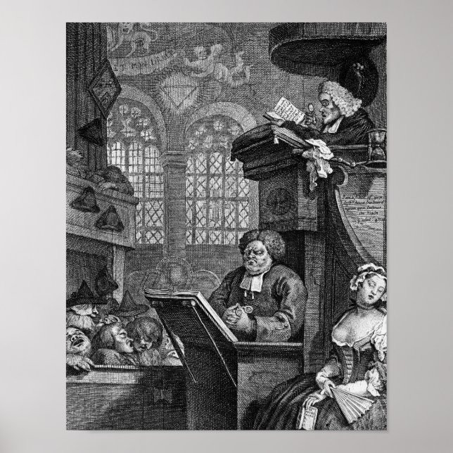 Póster A Congregação Dormindo, 1736 (Frente)