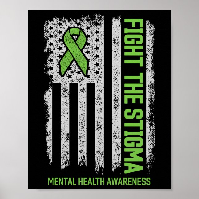 Poster A Consciência Da Saúde Mental Combater O Stigma Me (Frente)
