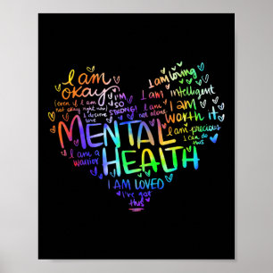 Poster A Consciência da Saúde Mental Oferece Depressão 1