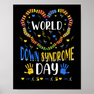 Poster A Consciência do Dia da Síndrome de Baixo no Mundo