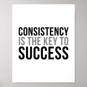 Poster A consistência é a chave ao sucesso