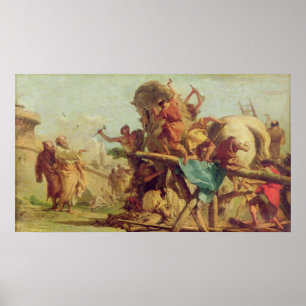 Póster A construção do Trojan Horse, c.1760