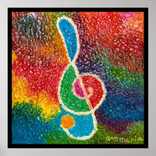 Póster a cor da música