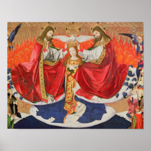 Poster A coroação do Virgin, terminada 1454