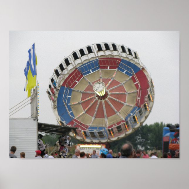 Póster A corrida do parque de diversões de Roundup (Frente)