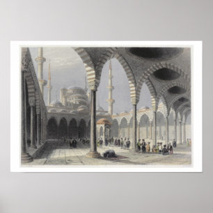 Póster A corte da mesquita da sultão Achmet, Istambul