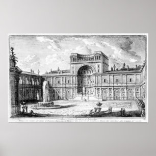 Póster A corte do Belvedere no vaticano Roma