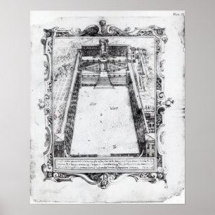 Poster A corte do Belvedere no vaticano Roma, 1581