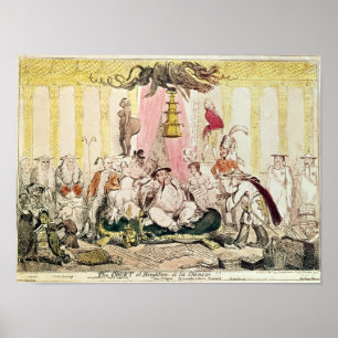 Póster A corte em Brigghton um chinês do la, 1816