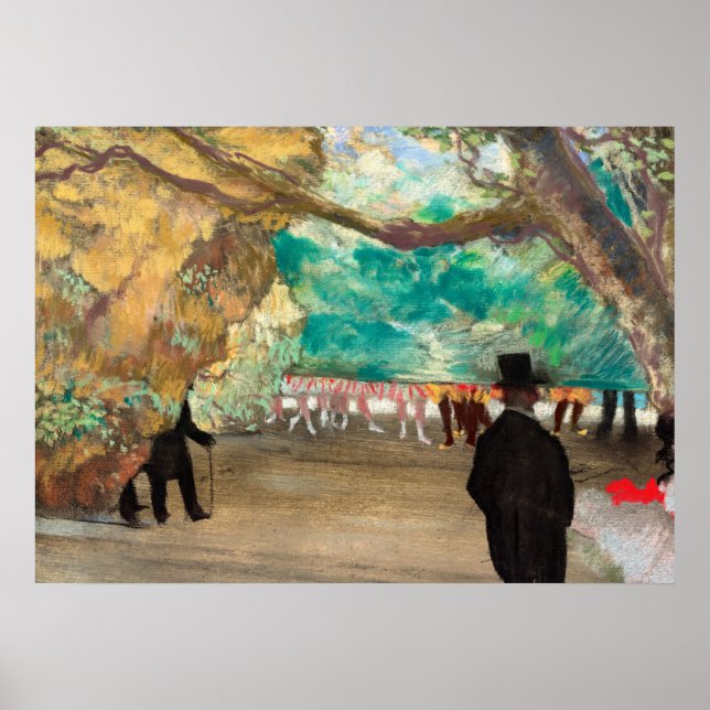 Poster A Cortina, 1880, por Edgar Degas (Frente)