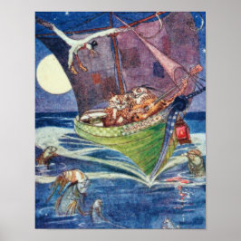 Poster A Coruja e o Gatinho William Pogany Arte Fina