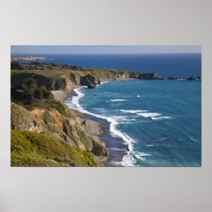 Póster A costa de Big Sur na Califórnia, EUA