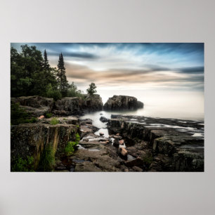 Poster A costa do Lago Superior   Minnesota