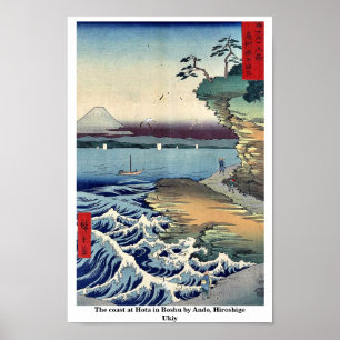 Póster A costa em Hota em Boshu por Ando, Hiroshige Ukiy