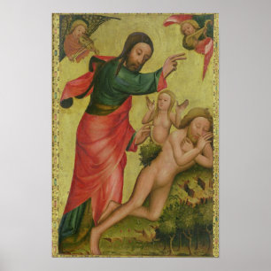 Poster A criação da véspera, um painel de Grabower