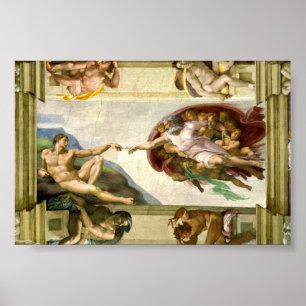 Póster A criação de Adam por Michelangelo