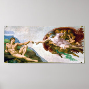 Poster A Criação de Adão, Michelangelo, 1508-1512