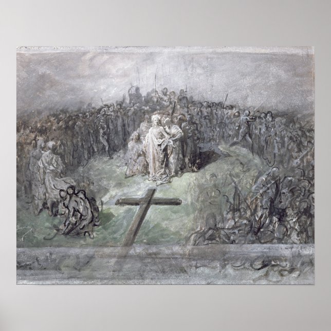 Póster A crucificação (c/c e guache no papel) (Frente)