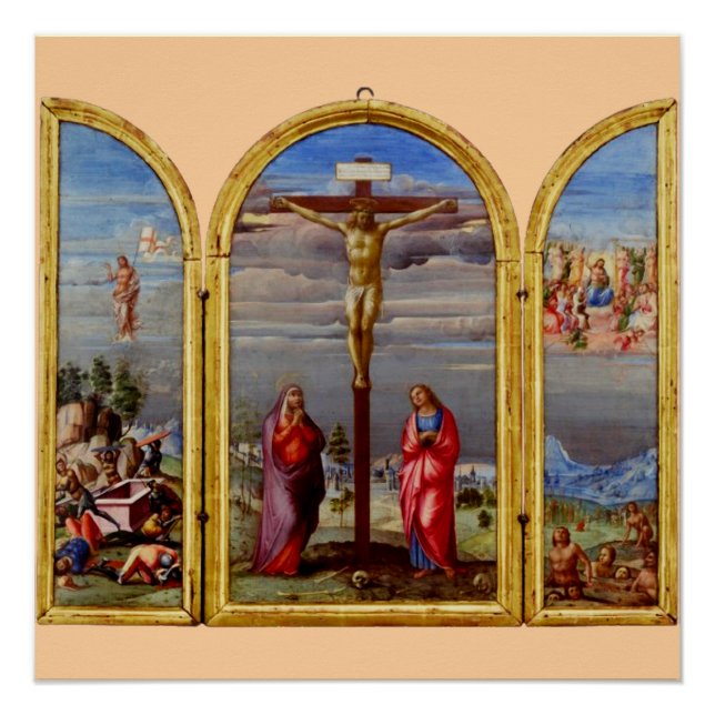 Póster A Crucificação por Francesco Granacci (Frente)