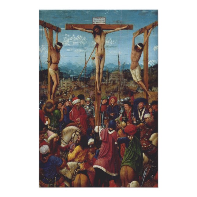 Póster A Crucificação por Van Eyck (Frente)