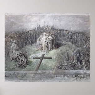 Póster A crucificação (w/c e gouache no papel)