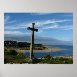 Póster A cruz de St Cuthbert, Alnmouth Northumberland