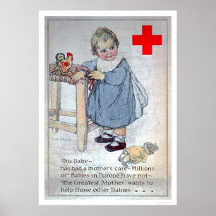 Poster A cruz vermelha ajuda os bebês de Europa (US00153