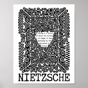 Poster A CULTURA está em perigo, citando Nietzsche