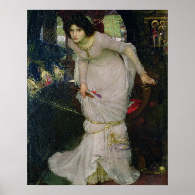 Poster A Dama de Shallot por John Waterhouse (Frente)