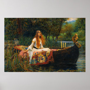 Poster A Dama de Shalott por John William Waterhouse