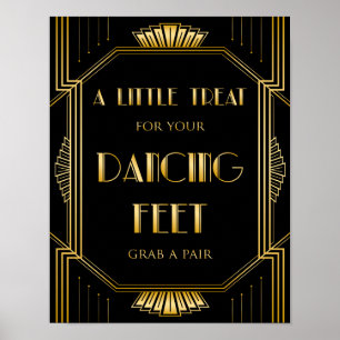 Poster A dança calça o art deco do sinal   Gatsby do