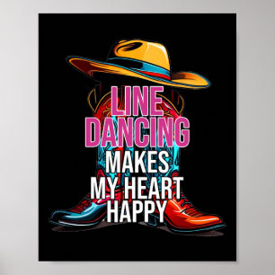 Poster A dança da linha faz meu coração feliz país ociden
