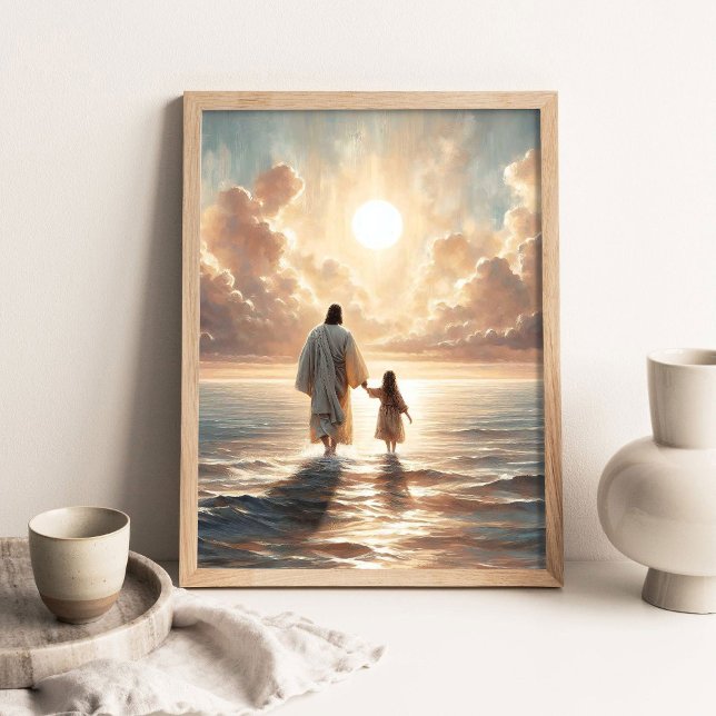 Poster A Day for Miracles, Christian Art, Jesus Walking  (Criador carregado)