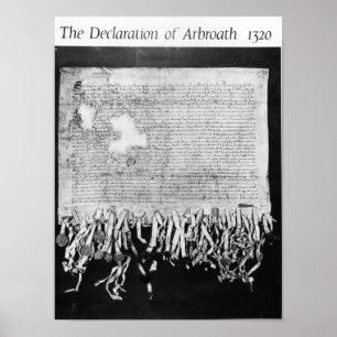 Póster A declaração de Arbroath, o 6 de abril de 1320
