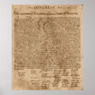 Poster A declaração de independência