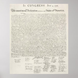 Poster A Declaração de Independência da América - Pos