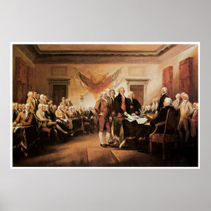 Póster A declaração de independência, o 4 de julho de