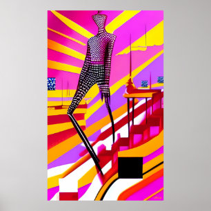 Poster A Declinacao de Slick-Slax na Escada Rolante