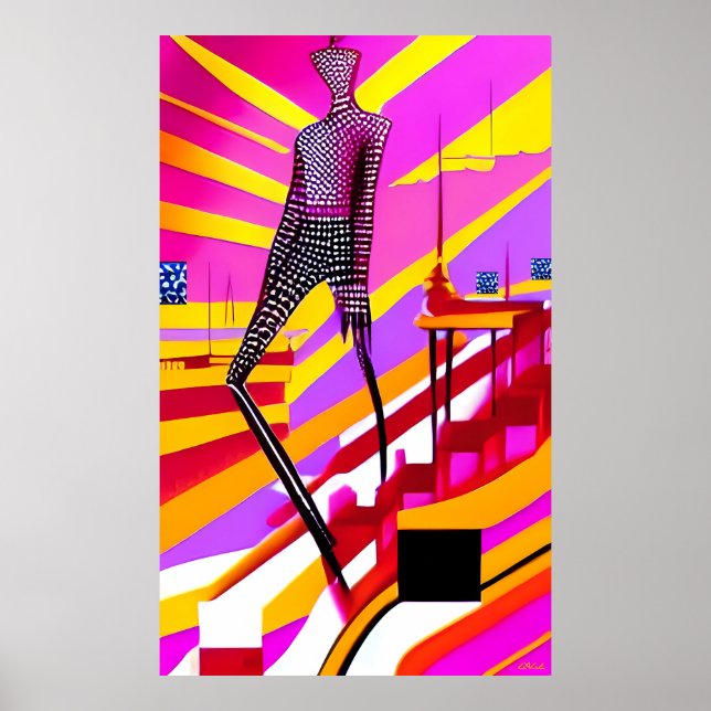 Poster A Declinacao de Slick-Slax na Escada Rolante (Frente)