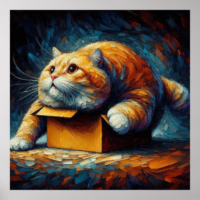 Poster A Defender a Gravidade: O Gato na Caixa (Frente)