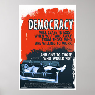 Póster A Democracia Cessará (24x36)