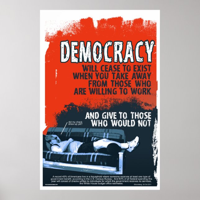 Póster A Democracia Cessará (24x36) (Frente)