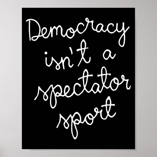 Poster A democracia não é uma citação engraçada de espect (Frente)